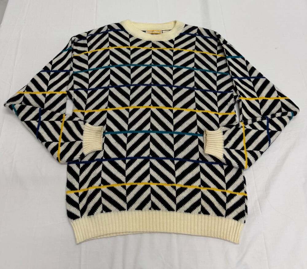 Vintage Adam Sloane Geometric Pattern Sweater Size L